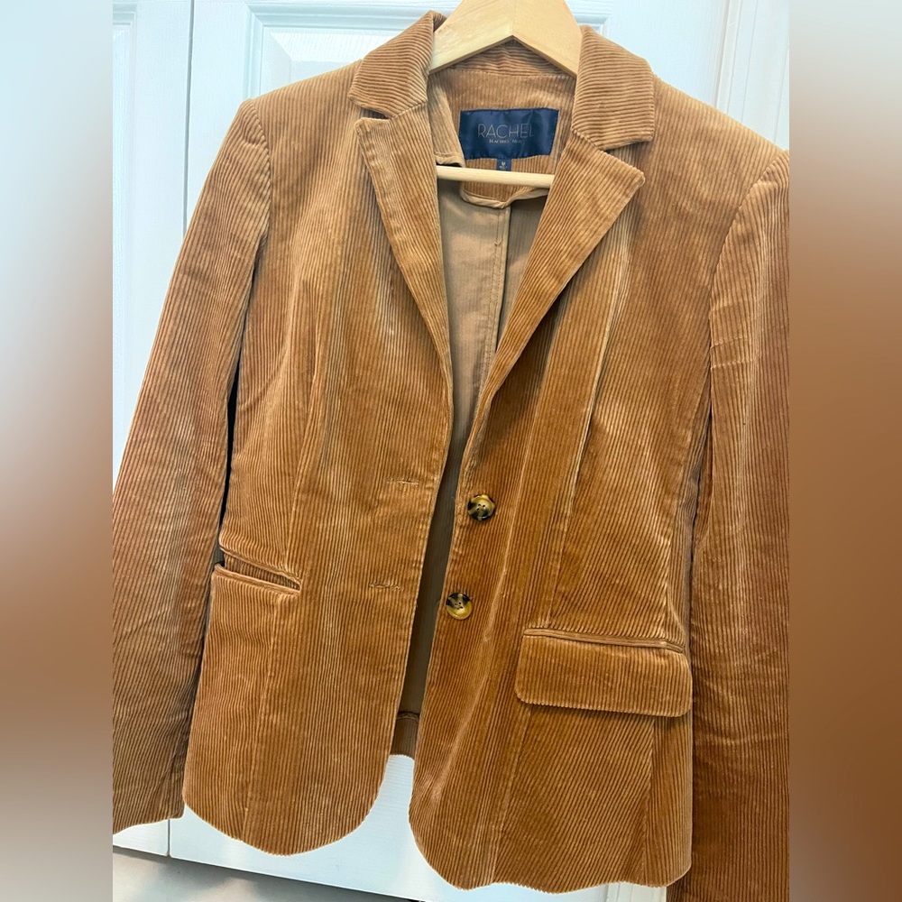 Warm tan cord blazer perfect for fall